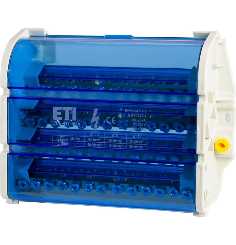 Распределительный клеммный блок EDB-413-160A 4p (3L+PE/N) 160A (13 выходов) 1102310 ETI
