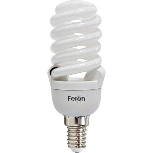 Люминесцентная лампа 4235 ELT19 спираль 9W 2700K 230V E14 220V Feron