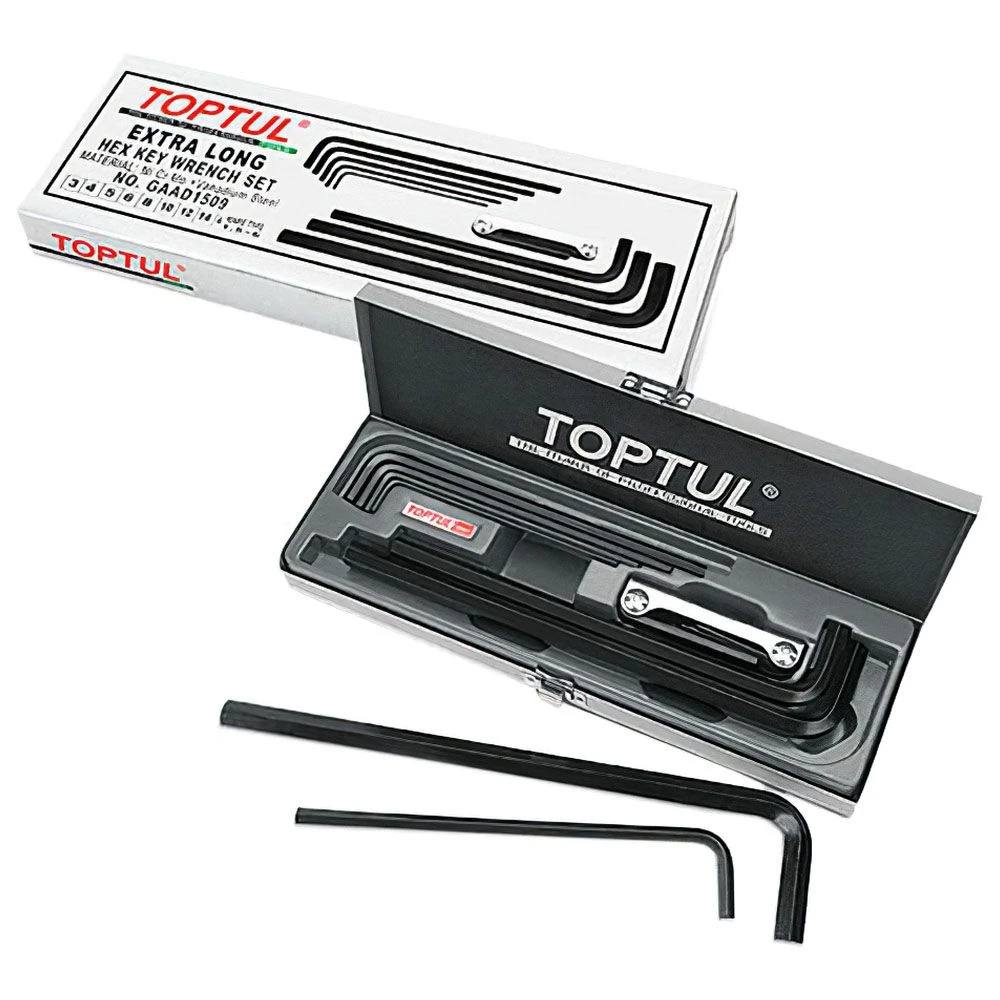 Набор Г-образных шестигранников 1.5-14мм 9ед. супердлинных GAAD1509 TOPTUL