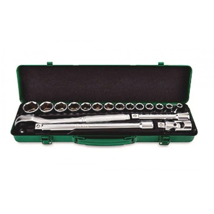 Набор инструмента 1/2" 18ед. в металлическом кейсе GCAD1821 TOPTUL