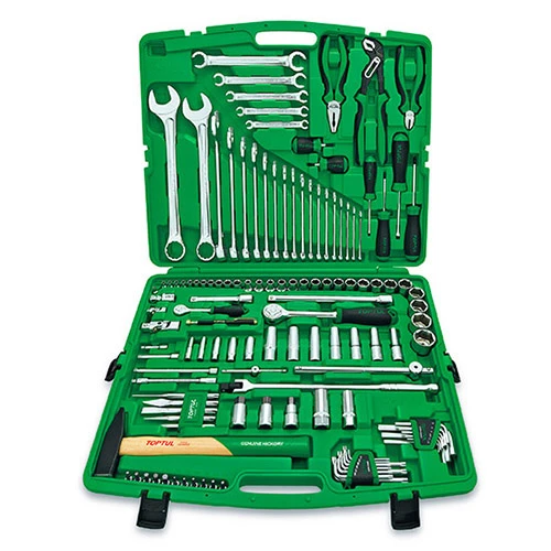 Набор инструментов комбинированный 1/4" и 1/2" ключи 6-32мм 130ед. 12-ти гранный GCAI130T1 TOPTUL