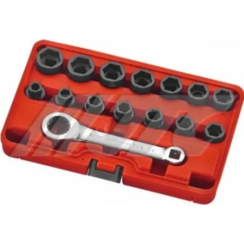 Набор головок ударных мини 1/2" 6гр. 15ед. J415M JTC