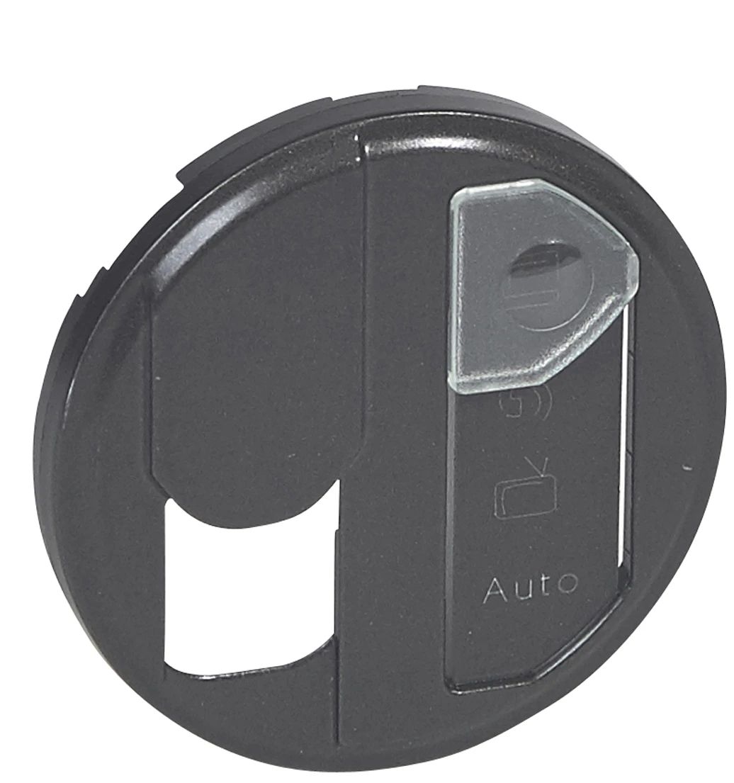 Накладка RJ-45 розетки 067990 STP cat6 для оптимизированной сети с этикеткой графит Legrand Celiane