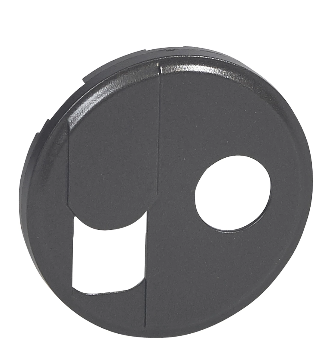 Накладка RJ45+TV розетки 067939 графит Legrand Celiane