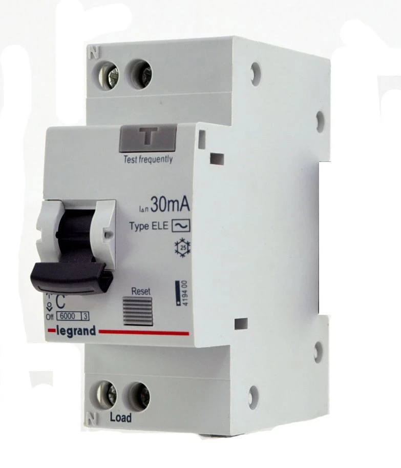 Дифавтомат 10А 30mA 6кА 2 полюса тип C тип АС 419397 RX3 Legrand