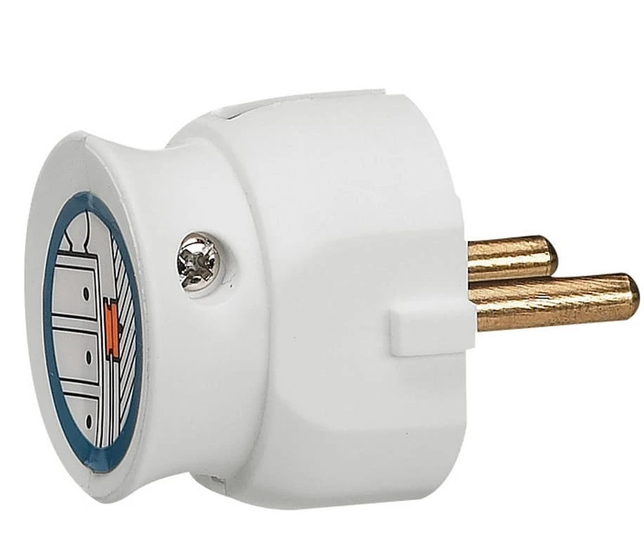 Белая штепсельная вилка 2К 16А 50183 Legrand