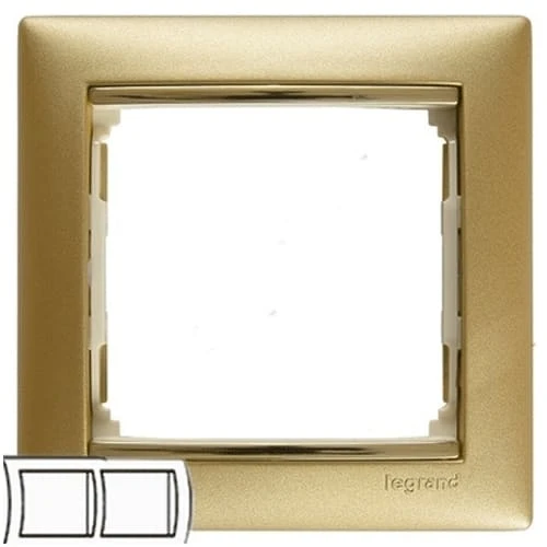 Рамка 2 поста матовое золото Legrand Valena 770302