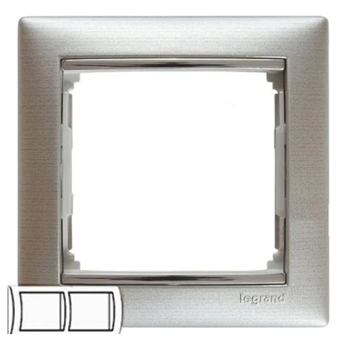 Рамка 2 поста алюминий матовый Legrand Valena 770332