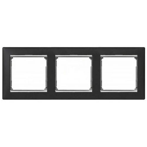 Рамка 3 поста ноктюрн/серебряный штрих Legrand Valena 770393