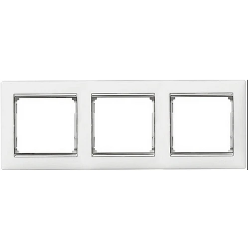 Рамка 3 пости білий/срібний штрих Legrand Valena 770493