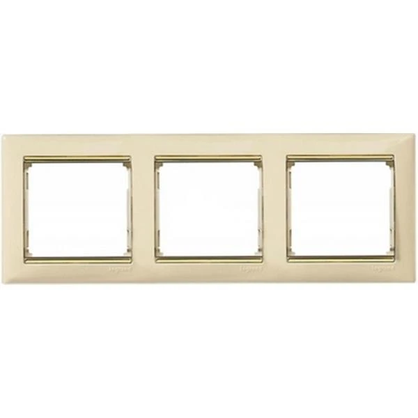 Рамка 3 поста слоновая кость/золотой штрих Legrand Valena 774153