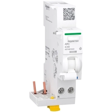 Блок защиты от дугового разряда AFDD ARC iC40 1P+N 40A тип C SE Acti9 A9TAB1640 Schneider Electric