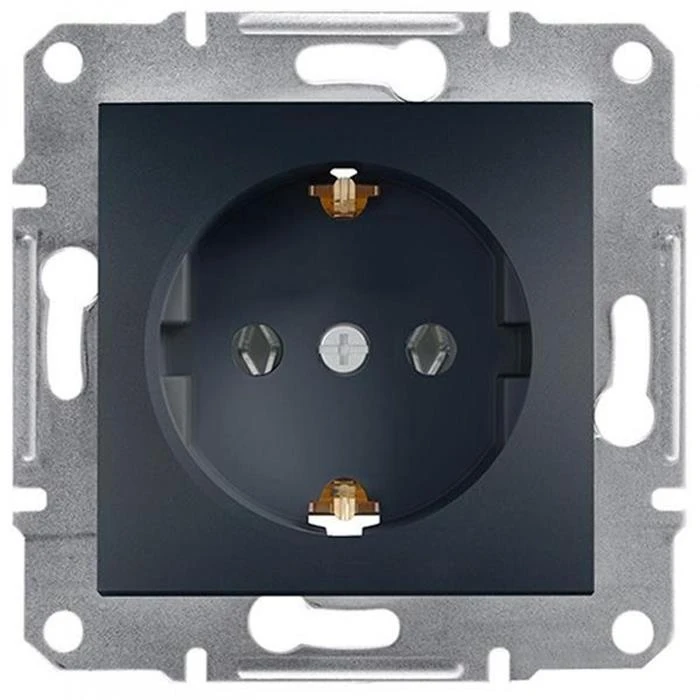 Механизм розетки (2К+З) 16A антрацит EPH2900171 Schneider Electric Asfora