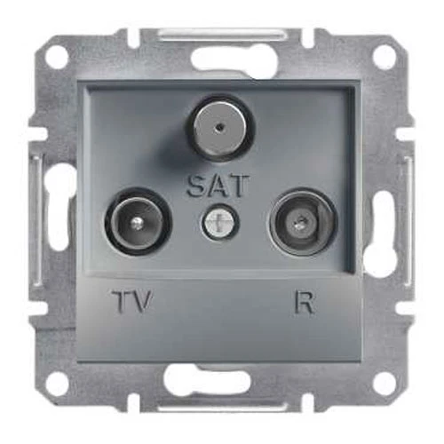 Механизм розетки TV/R/SAT проходной сталь EPH3500262 Schneider Electric Asfora