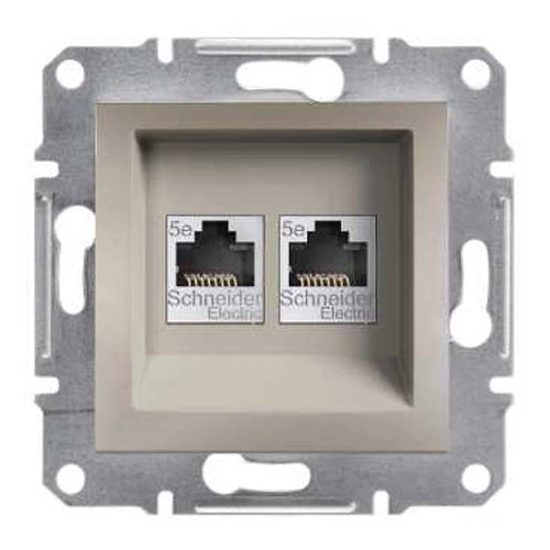 Механизм розетки телефонной RJ11 двойной бронза EPH4200169 Schneider Electric Asfora