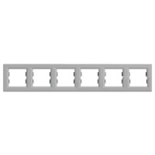 Рамка 6 постов алюминий горизонтальный EPH5800661 Schneider Electric Asfora