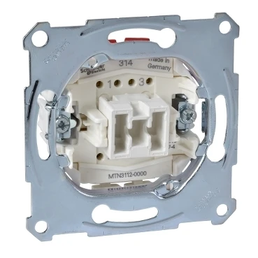Одноклавишный двухполюсный механизм выключателя Merten System M Aquadesign MTN3112-0000 Schneider Electric