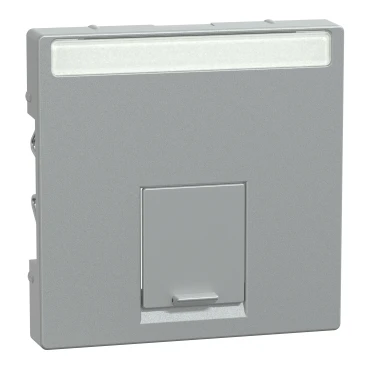 Центральная панель компьютерной розетки алюминий Merten System M MTN465860 Schneider Electric