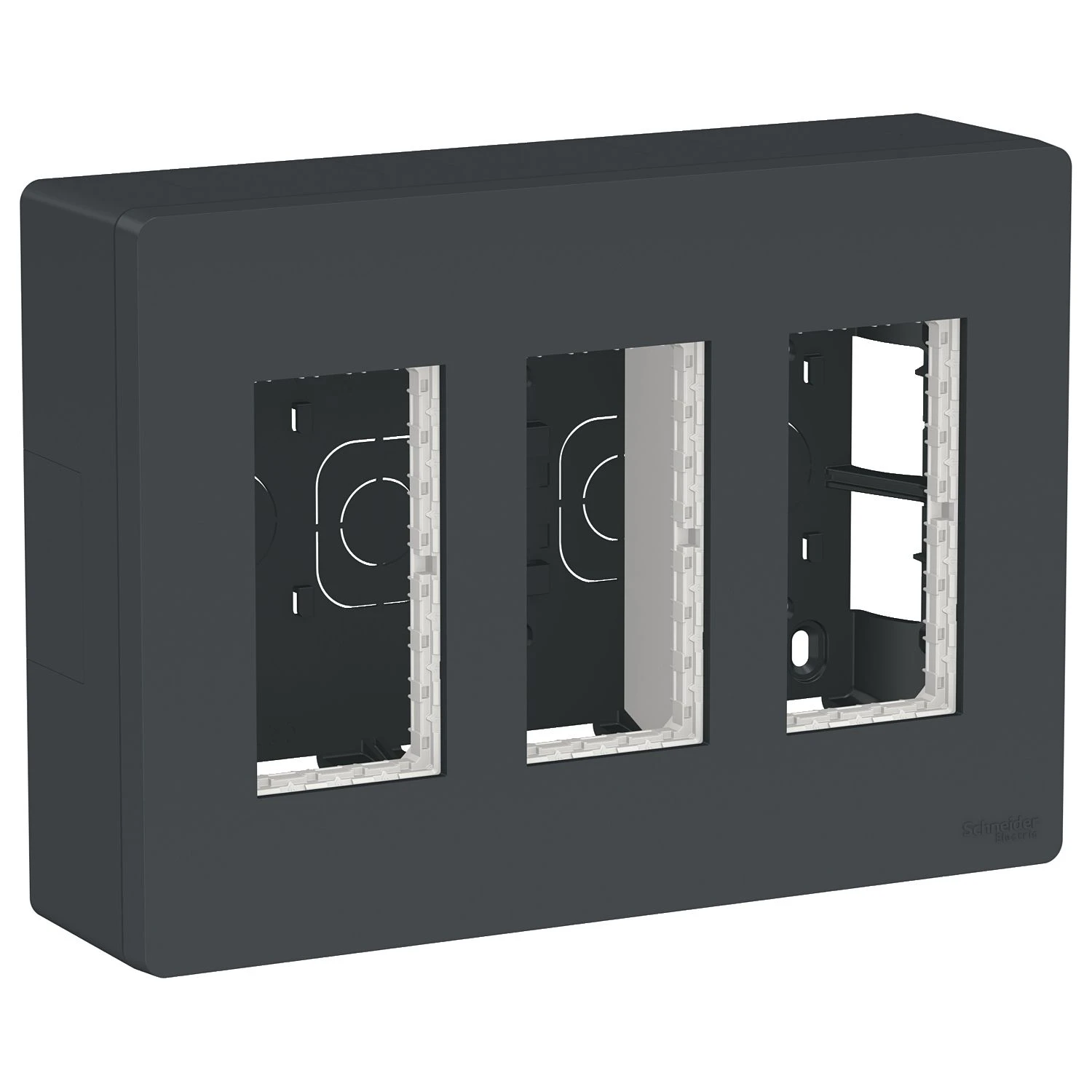 Блок Unica System+ вертикальный наружной установки 3х2 постов Unica New NU123454 антрацит Schneider Electric