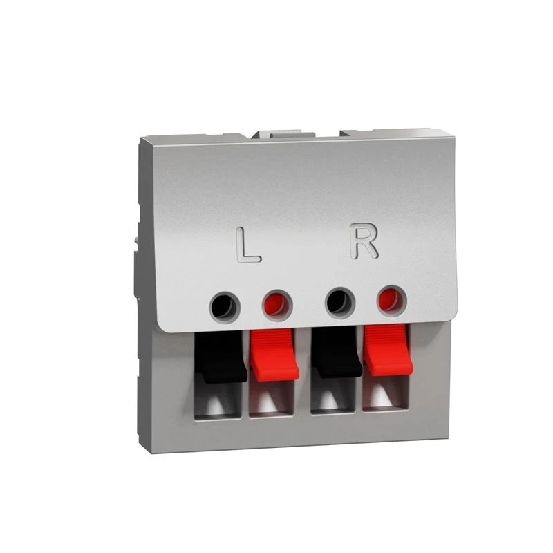 Аудиорозетка 2 модуля алюминий NU348630 Schneider Electric Unica New