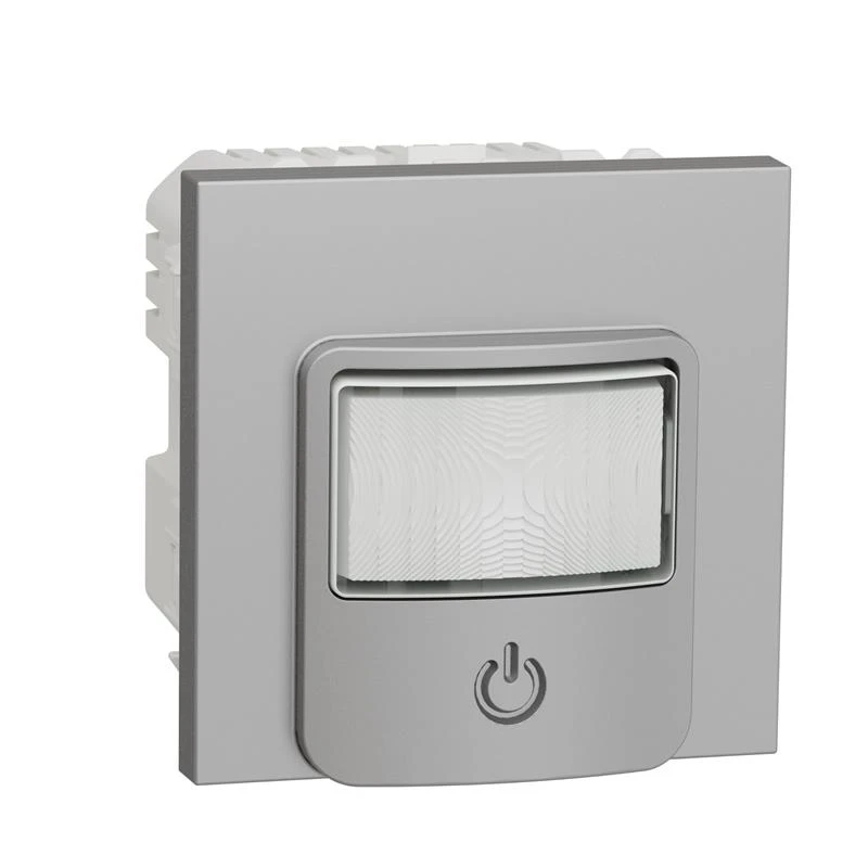 Датчик движения с выключателем 10A 2 модуля алюминий NU352530 Schneider Electric Unica New