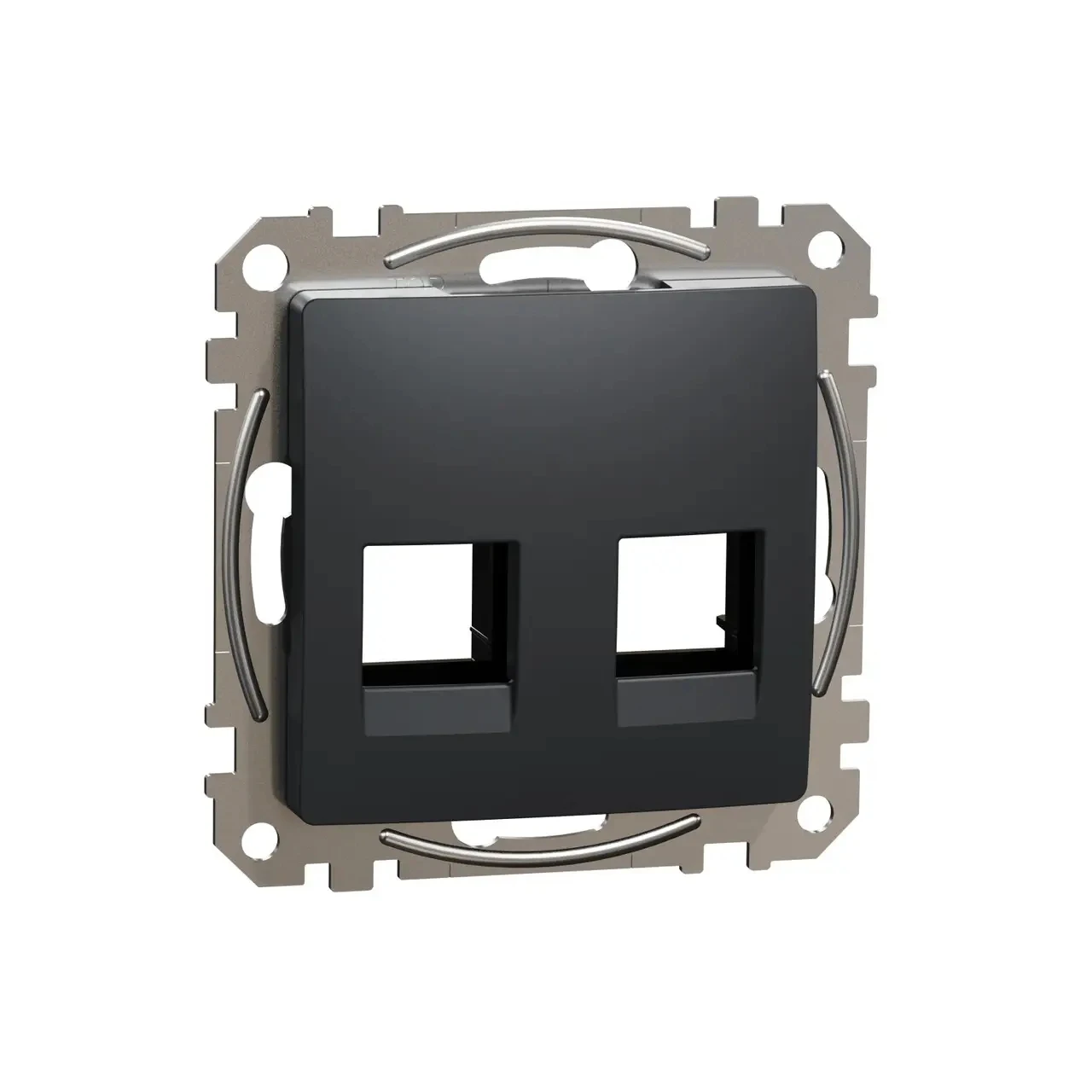 Центральная плата для двойного разъема RJ45 черный Sedna Design SDD114444C Schneider Electric