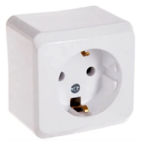 Одинарная розетка с зазелением 16A 220V белая WDE001080 Prima Schneider Electric