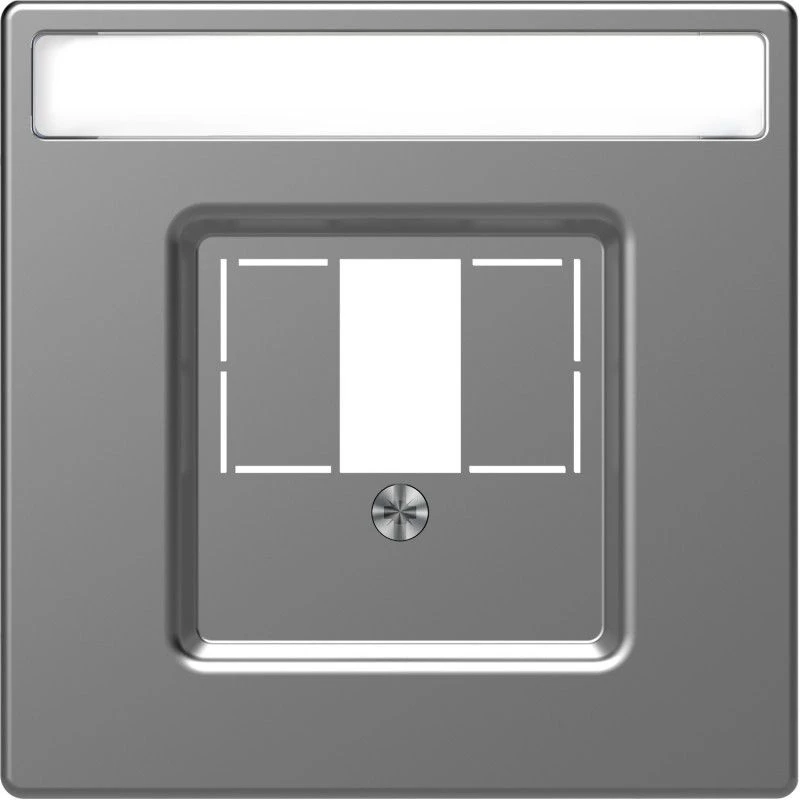 Центральная плата для TAE/Audio/USB с полем для надписи нержавеющая сталь пластик Schneider Electric Merten D-Life MTN4250-6036