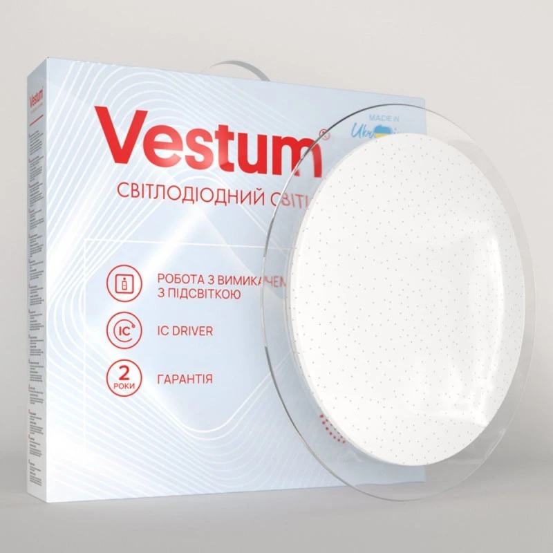 Накладной светодиодный светильник SATURN звездное небо 36W 425x60мм 4000K 2900Lm IP44 белый VS-80028 Vestum