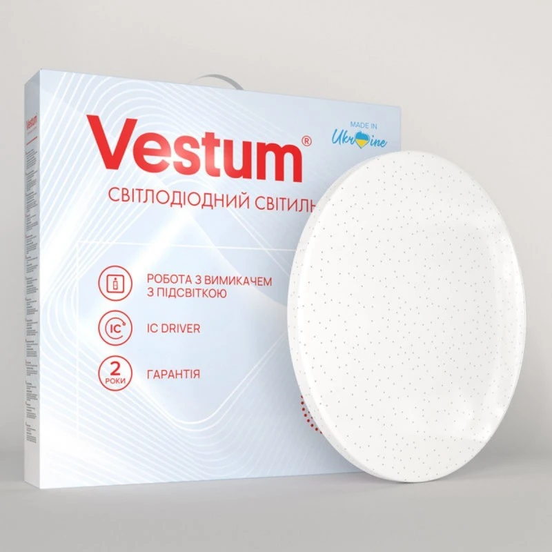 Накладной светодиодный светильник SIMPLE звездное небо 48W 480x65мм 4000K 3850Lm IP44 белый VS-80029 Vestum