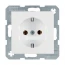 Механизм розетки с заземлением белый 16А/250V S.1 47431909 Hager