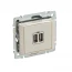 Розетка USB тип A + USB тип A 5V 1500mA Valena 774170 слонова кістка Legrand