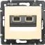 Механизм розетки телефонной RJ11 двойнойслоновая кость 774339 Legrand Valena