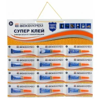 Супер клей лист 3г (12 шт) A.HC-12-3 АСКО-УКРЕМ