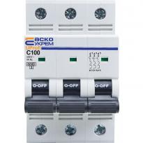 Модульний автоматичний вимикач UProfi 3 полюси 100А тип C 6kА A0010210122 АСКО-УКРЕМ