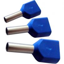 Кабельний наконечник трубчастий для двох проводів ТЕ 0,75-08 2x0,75мм.кв синій (100 шт) A0060120002 АСКО-УКРЕМ