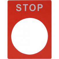 Табличка маркувальна STOP червона для кнопок XB2 A0140010075 АСКО-УКРЕМ