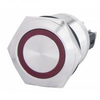 Кнопка металлическая плоская с подсветкой 1NO+1NC красная 220V TYJ 22-271 A0140010133 АСКО-УКРЕМ
