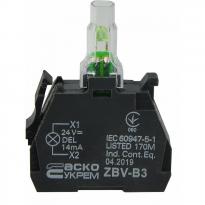 Блок для подсветки зеленый 24V для кнопок TB5 ZBV-B3 A0140010210 АСКО-УКРЕМ