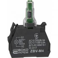 Блок для подсветки красный 220V для кнопок TB5 ZBV-M4 A0140010220 АСКО-УКРЕМ