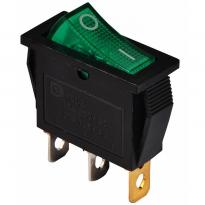Переключатель 1 клавишный зеленый с подсветкой KCD3-101N GR/B 220V 1NO A0140040028 АСКО-УКРЕМ