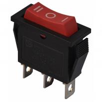 Переключатель 1 клавишный опрокидывающийся (красный) KCD3-103 R/B 1NO+1NO A0140040032 АСКО-УКРЕМ