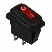 Переключатель 1 клавишный красный влагозащищенный KCD3-101W R/B 1NO A0140040033 АСКО-УКРЕМ