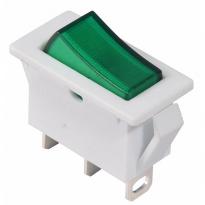 Переключатель 1 клавишный зеленый с подсветкой KCD3-101N-13 GR/WH 220V 1NO A0140040041 АСКО-УКРЕМ