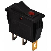 Переключатель 1 клавишный красный с точечным подсветкой KCD3-101EN R/B 220V 1NO A0140040044 АСКО-УКРЕМ