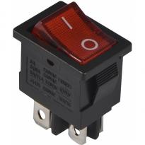 Переключатель 1 клавишный красный с подсветкой KCD1-4-201N R/B 220V 2NO A0140040062 АСКО-УКРЕМ