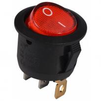 Переключатель 1 клавишный красный круглый с подсветкой KCD1-5-101N R/B 220V 1NO A0140040071 АСКО-УКРЕМ