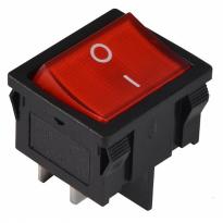 Переключатель 1 клавишный красный с подсветкой KCD1-6-201N R/B 220V 2NO A0140040082 АСКО-УКРЕМ
