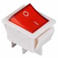 Перемикач 1 клавішний червоний з підсвічуванням KCD2-201N R/WH 220V 2NO A0140040105 АСКО-УКРЕМ
