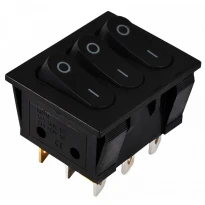 Переключатель 3 клавишный черный KCD2-3101 B/B 3NO A0140040119 АСКО-УКРЕМ